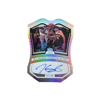 PANINI 2021 22 Crown Royale Crown, KD 49 Stitch, Irregular Shape Signature, Same Back, Autograph Card Sports Cards 1 Pc