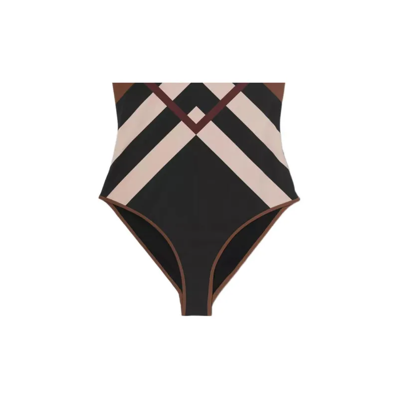 Burberry One Piece Swimsuits Women's Brown-5