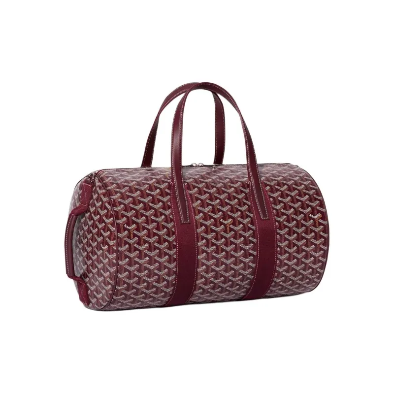 GOYARD Canvas With Calfskin Sports Bag Travel Bag Unisex Burgundy Color-1