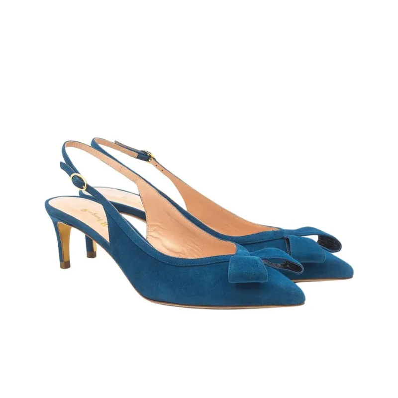 Rupert Sanderson Caprice Slim Heel High Heels 5.5cm Women's Blue-3