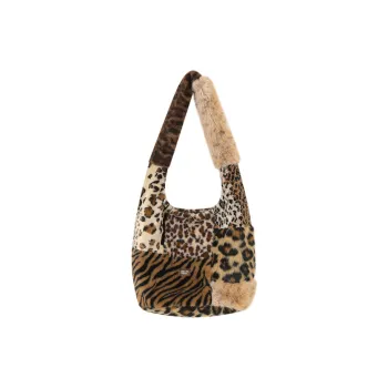 Crying Center Fabric Shoulder Bag Women's Plush Multicolor