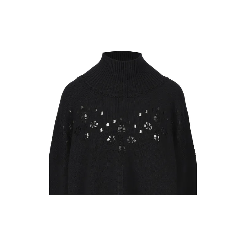 Chloé Open knit Roll neck Wool Jumper-4