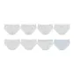 Bear 3+White 3+Blue White+Blue Plaid (8 Pack)