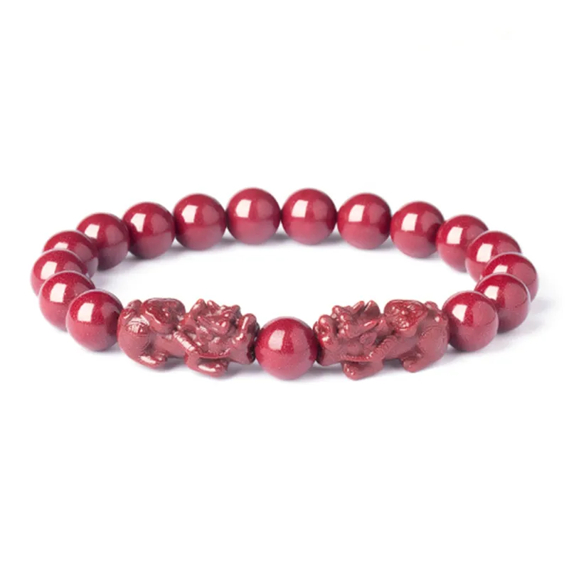 Moon Jewelry Reconstructed Cinnabar Bracelets Unisex-3