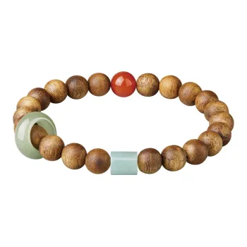 Moonstone Edge Qinan Agarwood Bracelets Unisex