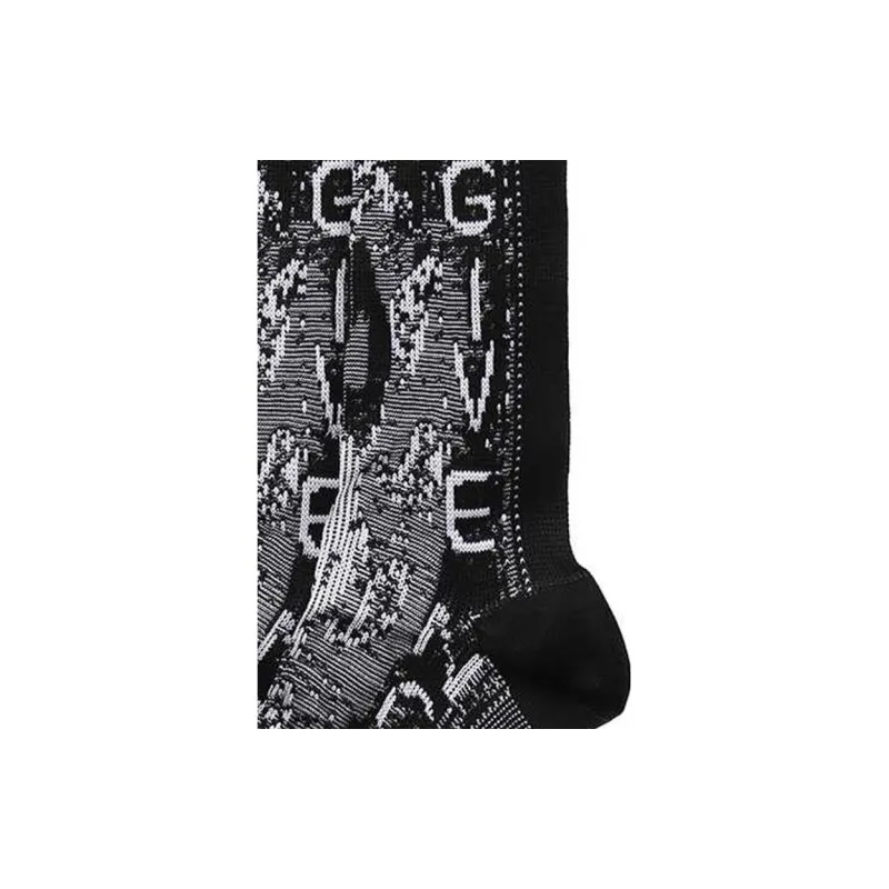 Givenchy Letters Spray Bandana Socks 'Black/Navy'-4