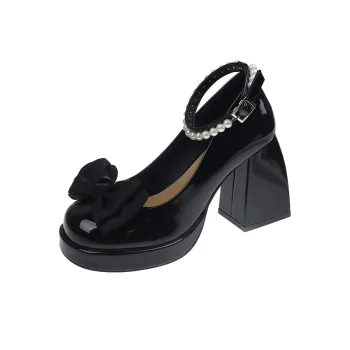 EEueeczs Chunky Heel High Heels 7cm Women's