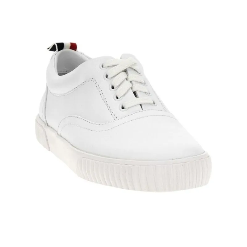 THOM BROWNE· Heritage Low Top Skateboard Shoes Men's White-1