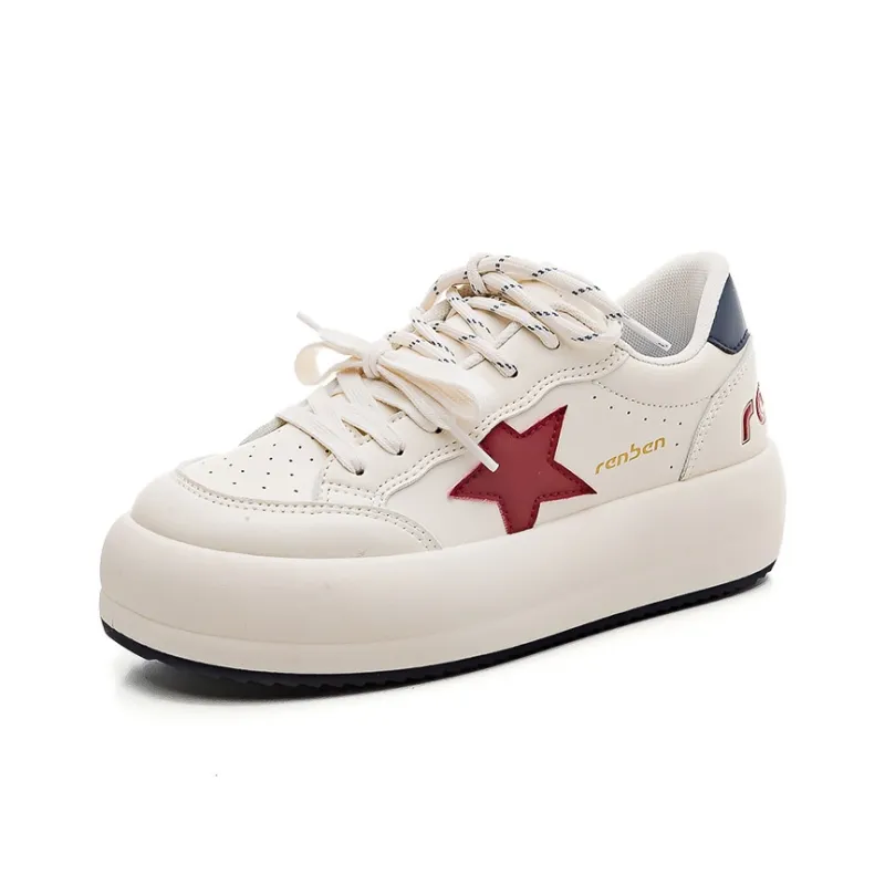 RENBEN Lightweight Support Height Increasing Low-Top Skateboard Shoes Women's-6