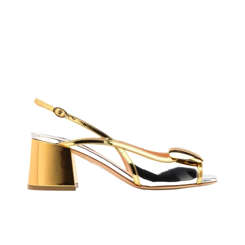 Rupert Sanderson Carmel Strap Sandals 6cm Women's Gold-1