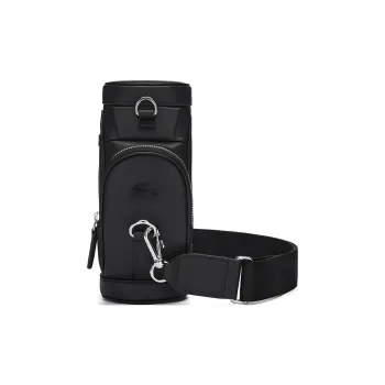 LACOSTE PU Shoulder Bag Crossbody Bag Small Size Women's Black