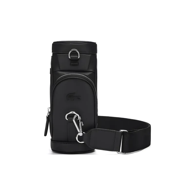 LACOSTE PU Shoulder Bag Crossbody Bag Small Size Women's Black-0