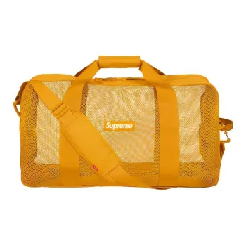 Supreme Polyester With PVC Gym Bags Handbags Regular Unisex Yellow