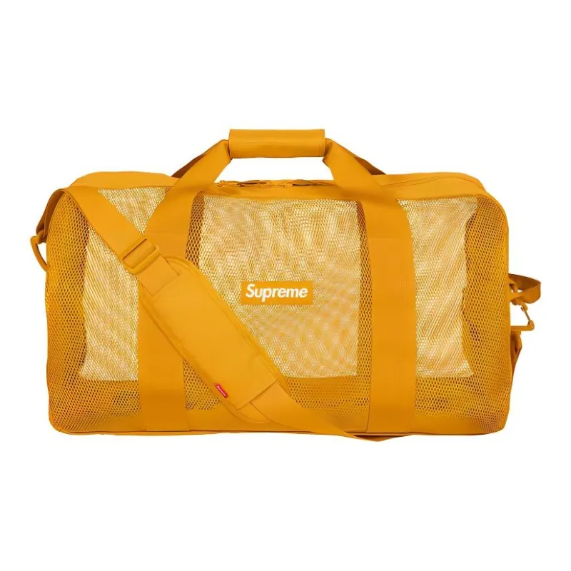 Supreme Polyester With PVC Gym Bags Handbags Regular Unisex Yellow-0