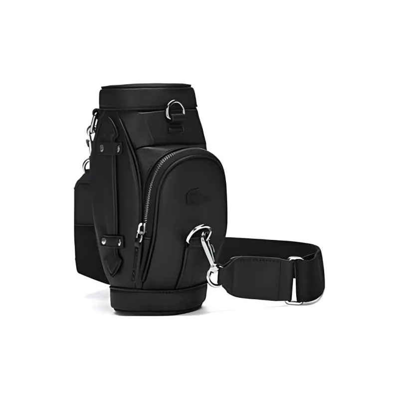 LACOSTE PU Shoulder Bag Crossbody Bag Small Size Women's Black-2