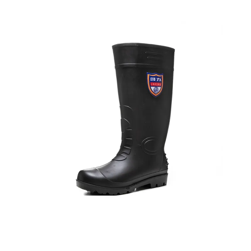 Warrior Wear Resistant Water Resistant Slip Resistant Rain Boots Men's Black-0