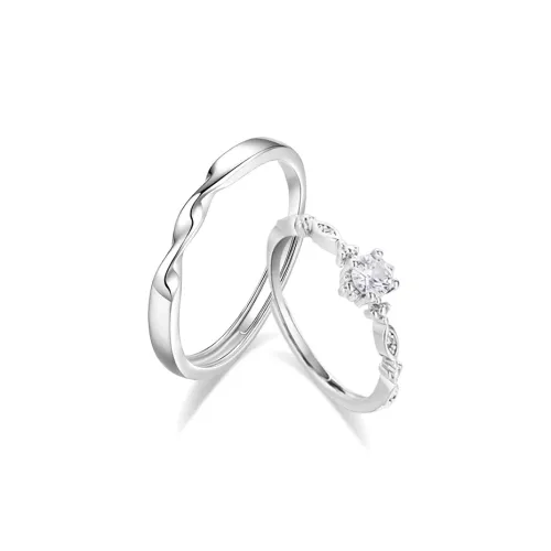 LUCA Sterling Silver Rings Unisex Silver White #Sweet Love Adorn