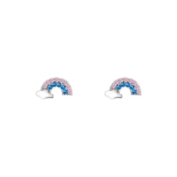 CLARKIA FLOWER 925 Sterling Silver Stud Earrings Women's