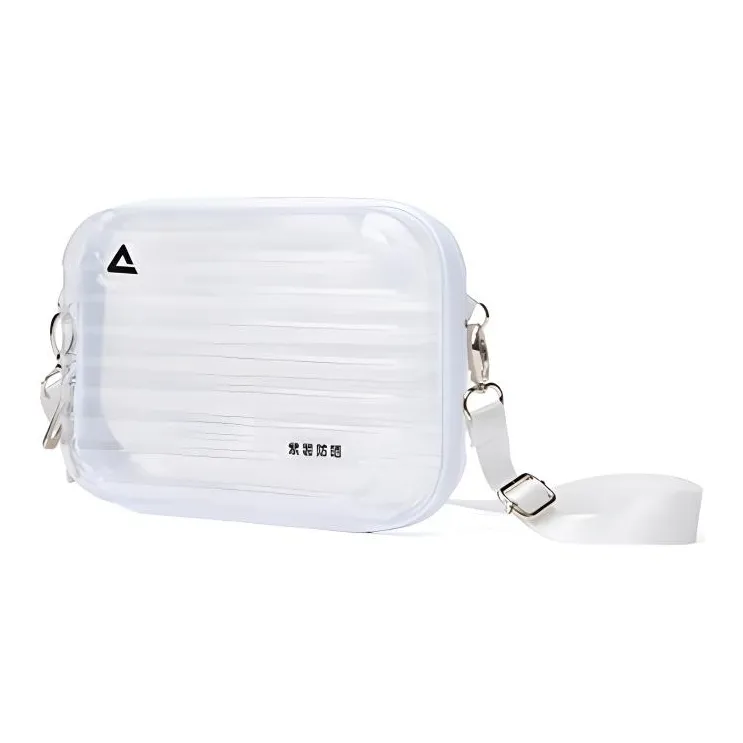 PEAK PVC Shoulder Bag, Crossbody Bag Regular Unisex All White-1