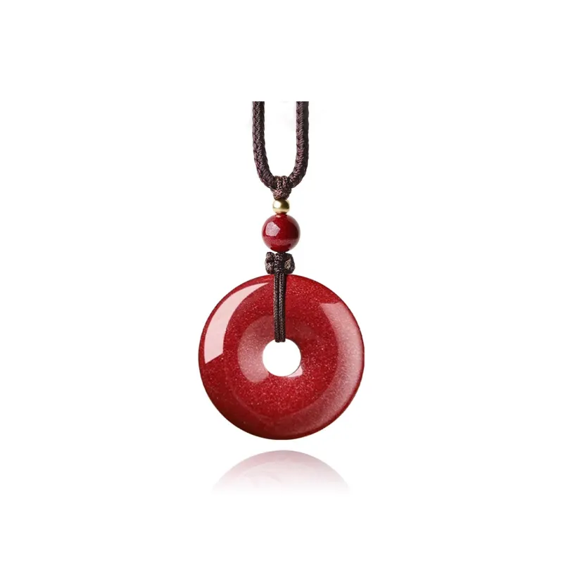 Moon Jewelry Reconstructed Cinnabar Necklaces Unisex-20