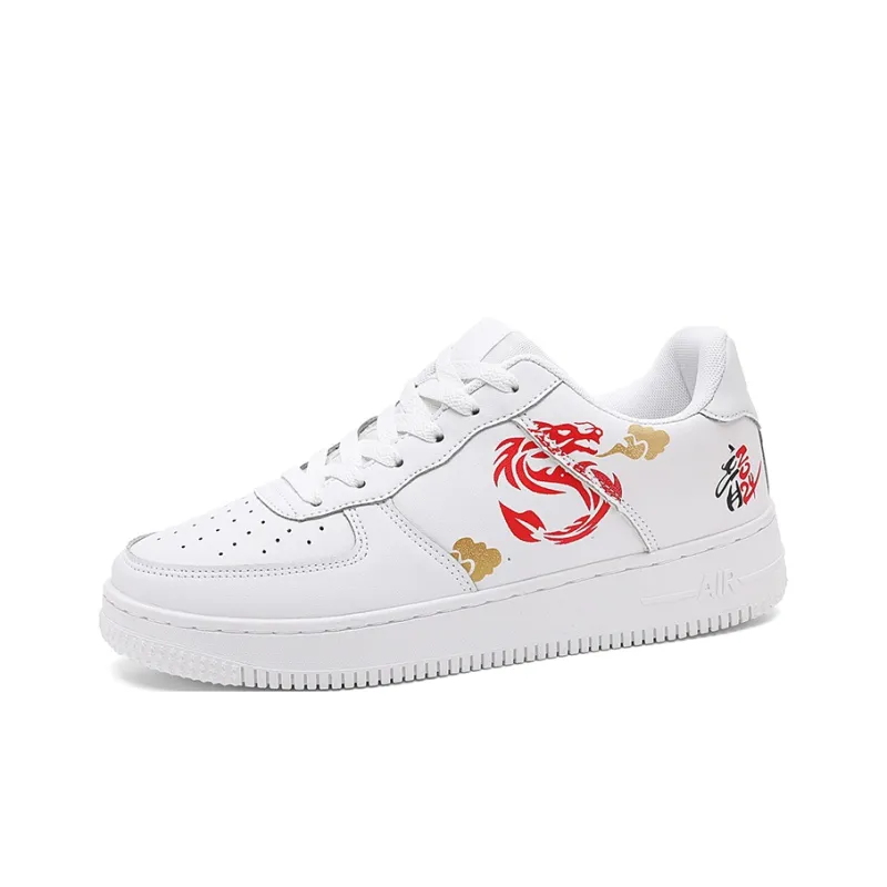 Locke Lightweight Cushioning Low Top Skateboard Shoes Unisex White-1