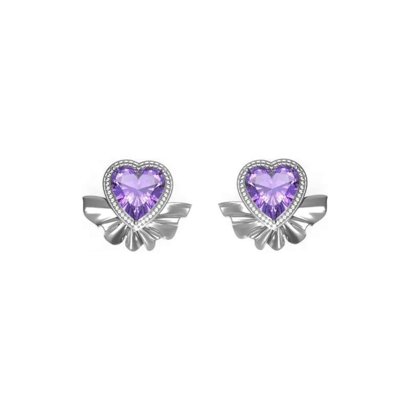 MSCAT Brass Stud Earrings Women's-2