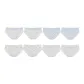 Blue White 2+Blue Plaid 2+Bear 2+White 2 (8 Pack)
