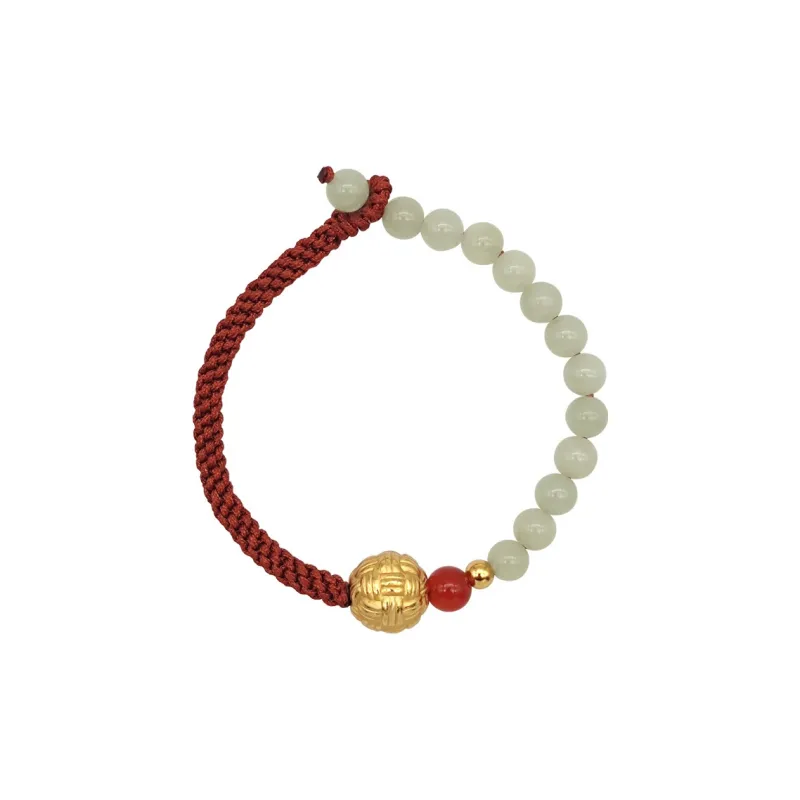 Royal Heaven's Choice Bracelets Pale Greenish White Jade Unisex-4