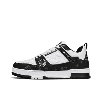 NFL TR FG New Orleans Saints Low Top Skateboard Shoes Unisex White Black