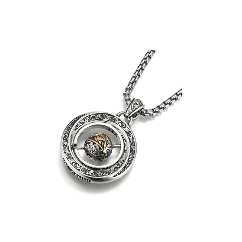 IDEAGEMER S925 Silver Necklaces Men's-7