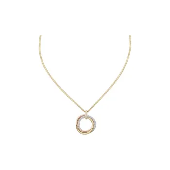 CARTIER 18K White Gold Necklaces Unisex Gold