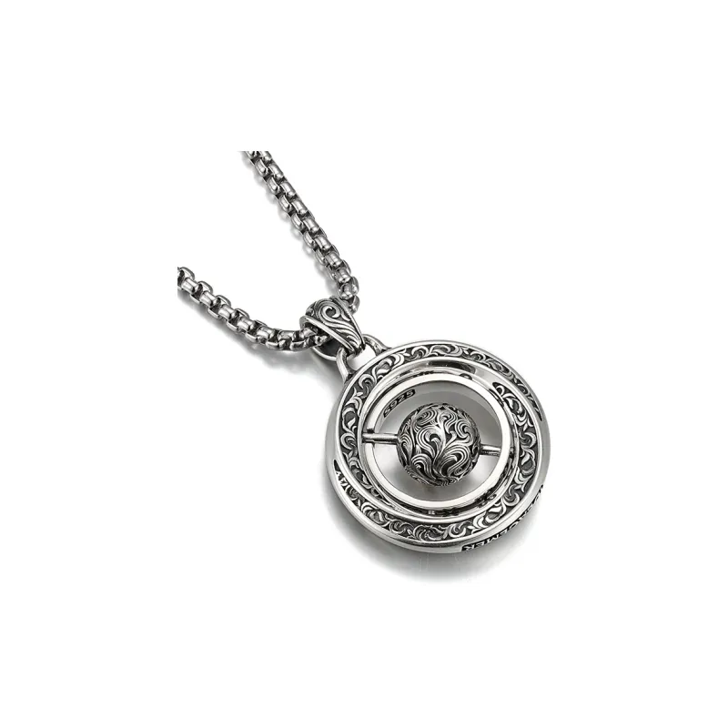 IDEAGEMER S925 Silver Necklaces Men's-8