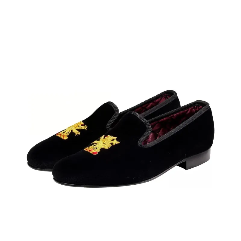 CROCKETT & JONES Lion Rampant Loafers Men's Black-2