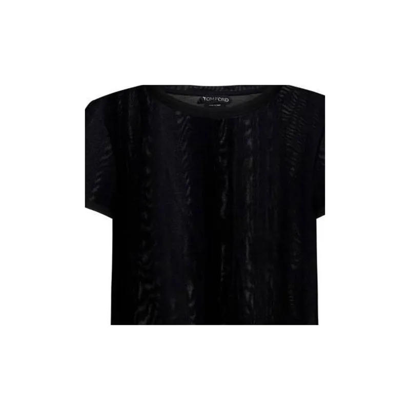 TOM FORD Logo Plaque Crewneck T Shirt-5