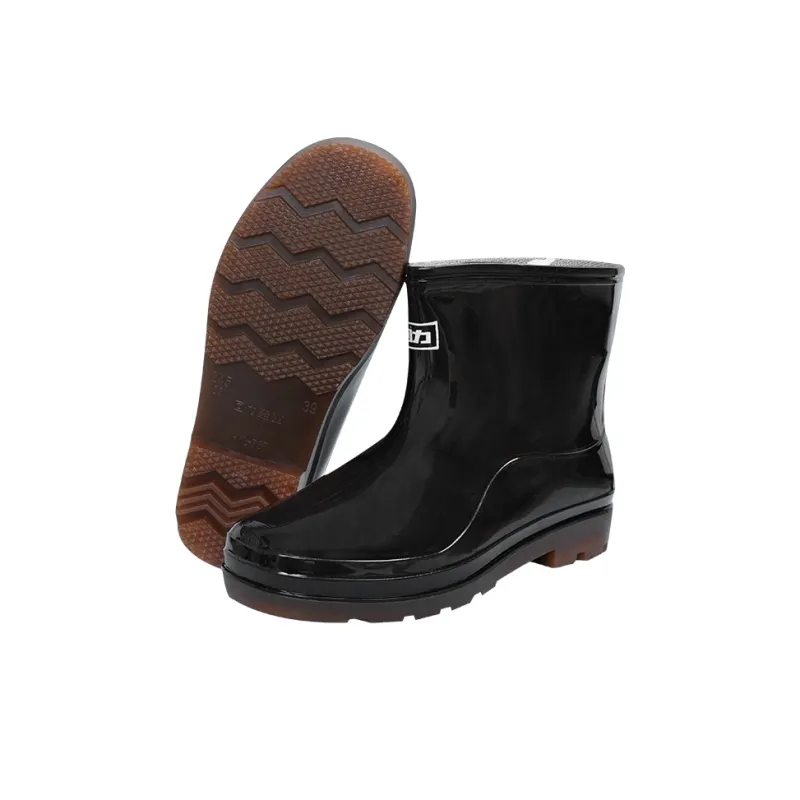 Warrior Water Resistant Wear Resistant Cushioning Rain Boots Men's Black-2