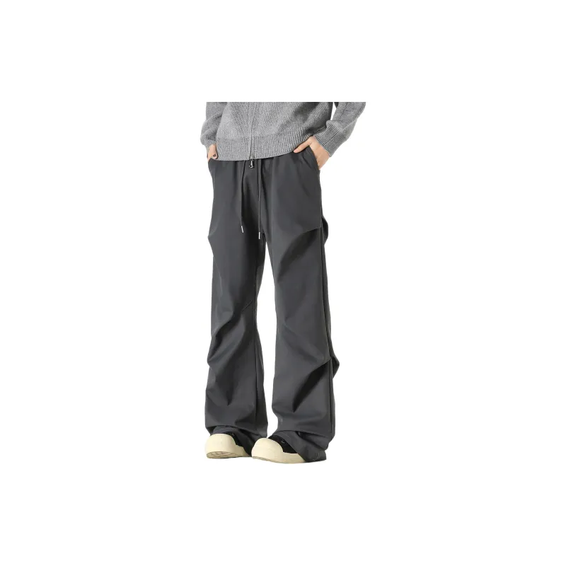 TESTUNG Casual Pants Unisex Black-17