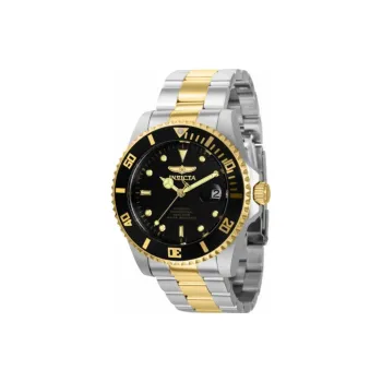 INVICTA Wrist Watch Automatic Mechanical Movement Stainless Steel Strap 44mm Black Dial Men's Watches