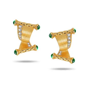 FUNNXI Rhodium Plated S925 Silver Gold Earrings Women's Gold