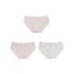 3 Pack-Flesh Pink+Stripes+Heart