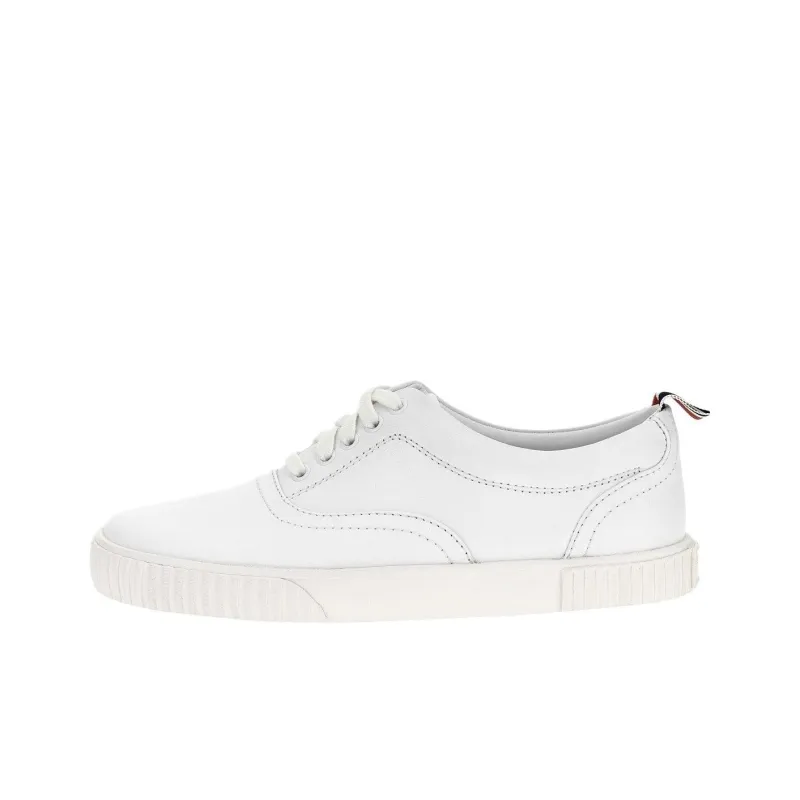 THOM BROWNE· Heritage Low Top Skateboard Shoes Men's White-0