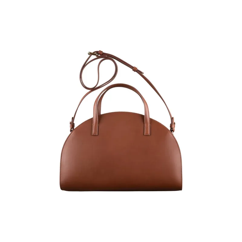 A.P.C Cow Leather One Shoulder Handbags Women's Nut Brown-2