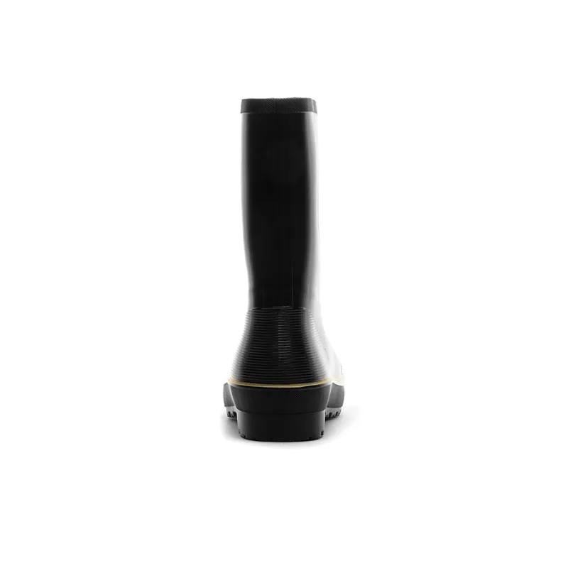 Warrior Wear Resistant Water Resistant Slip Resistant Rain Boots Men's Black-3