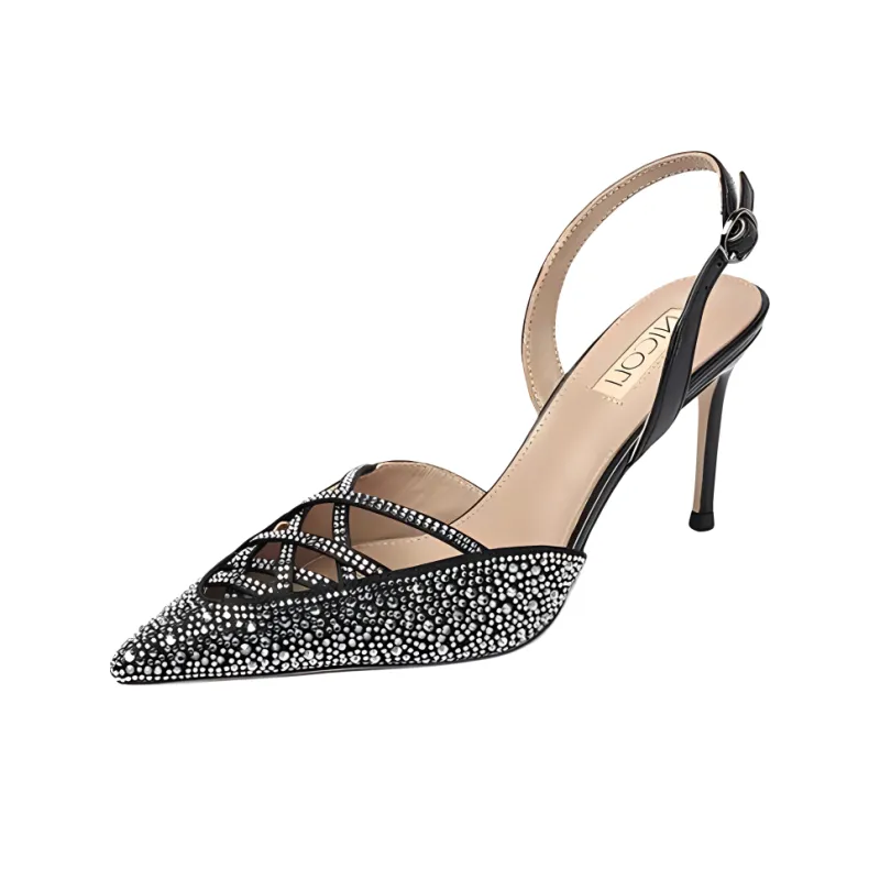 NICOLI Arezzo High Heels 9.5cm Women's Black-2