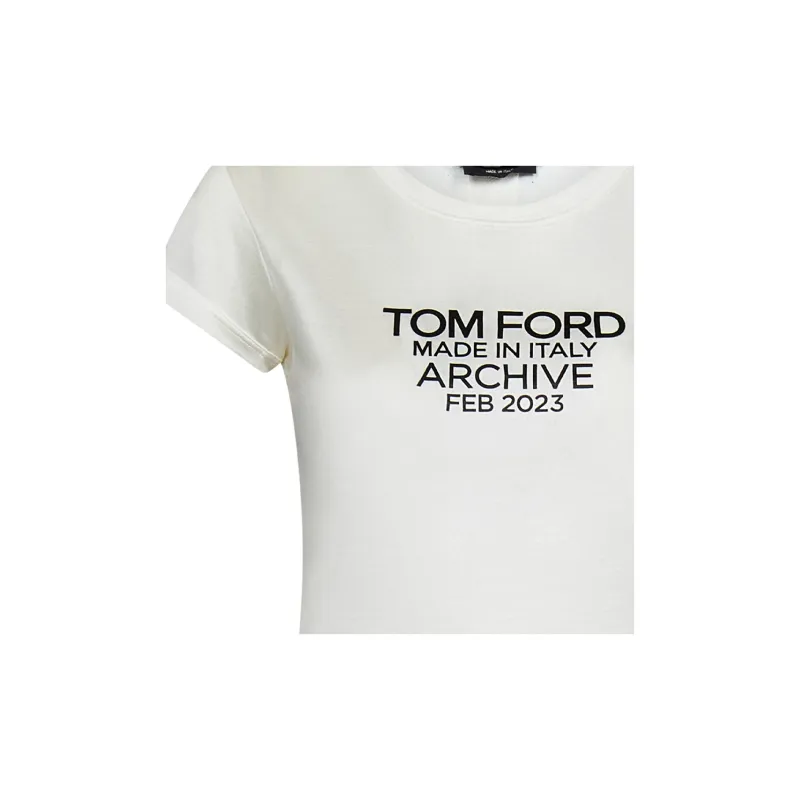 TOM FORD Logo Printed Crewneck T Shirt-3