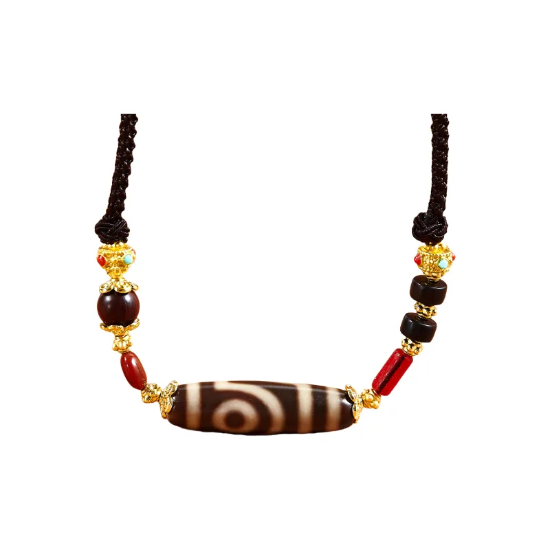 JIUCHAOGUZHU Agate Necklaces Unisex-0