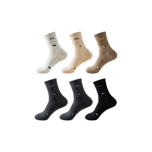 MIIOW Mid Calf Socks Men's 6 Pack