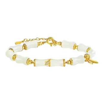 SGE Hetian Jade Bracelets Pale Greenish White Jade Women's