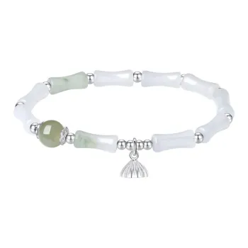 Royal Heaven's Choice Bracelets Pale Greenish White Jade Unisex