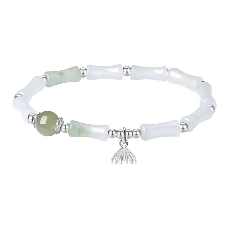 Royal Heaven's Choice Bracelets Pale Greenish White Jade Unisex-0