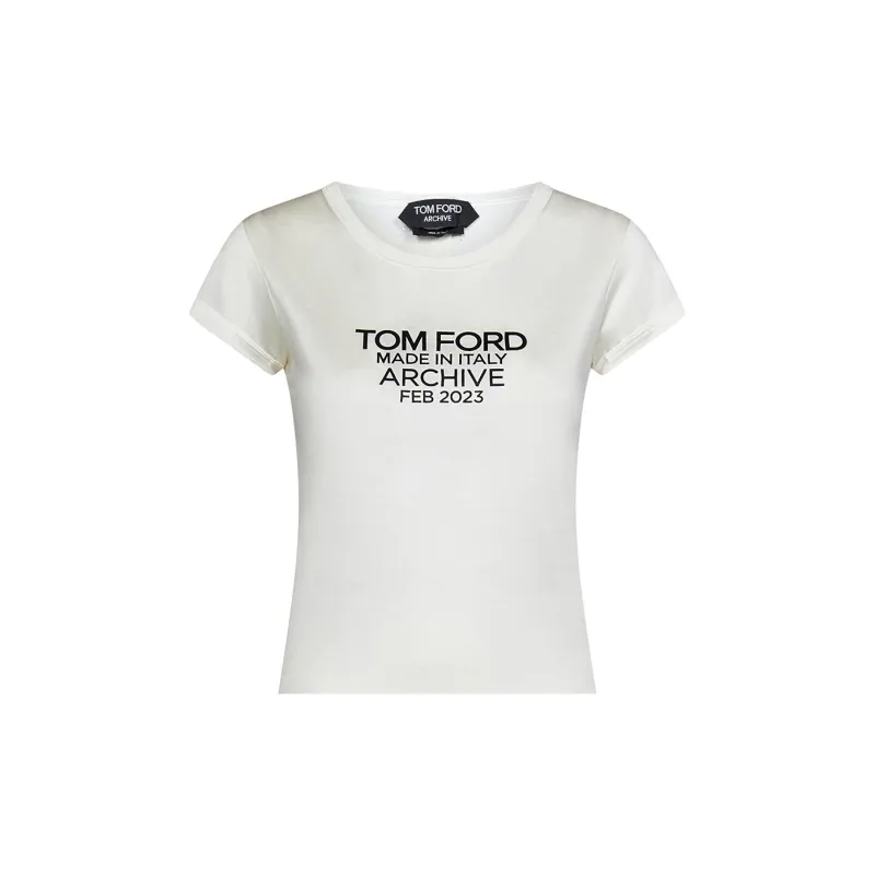 TOM FORD Logo Printed Crewneck T Shirt-2